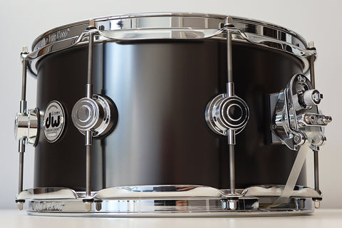 DW Collectors Satin Black Over Brass 7" x 13" Snare