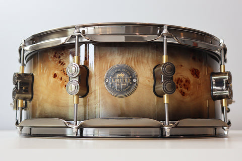 PDP LTD Mapa Burl Black Burst Lacquer 5.5" x 14" Snare