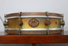 A & F Drum Co 3.5" x 14" Raw Brass Snare with Internal Snare