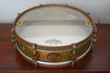 A & F Drum Co 3.5" x 14" Raw Brass Snare with Internal Snare
