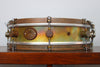 A & F Drum Co 3.5" x 14" Raw Brass Snare with Internal Snare
