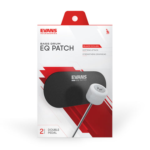 Evans EQ Black Nylon Double Bass Drum Patches