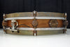 A & F Drum Co Rude Boy 3" x 13" Teak/Maple Snare with Internal Snare