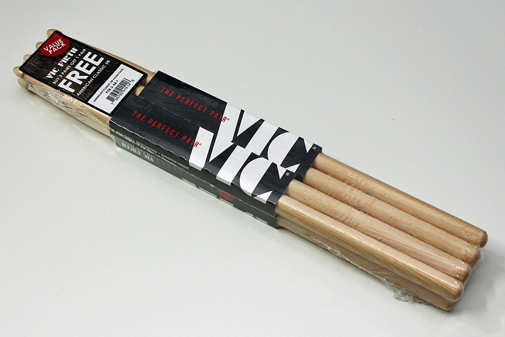 Vic Firth American Classic 4 for 3 Drumstick Pack - 5A - Wood Tip